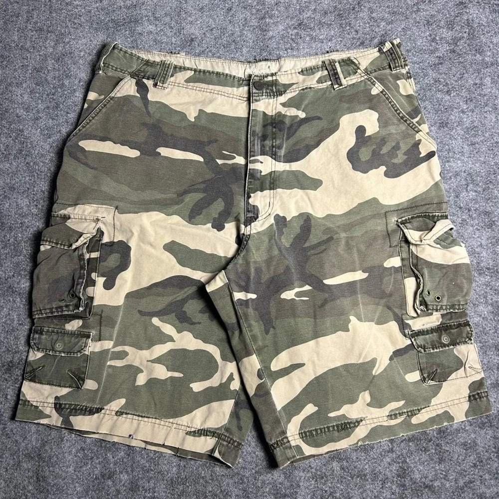 Parish Nation Camo Cargo Shorts Baggy Skater Y2K Vintage Mens Size 40